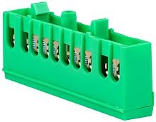 Шина изолированная EKF PROxima PE "земля" ШНИ-6х9-10-К-З 10 групп зеленый картинка 